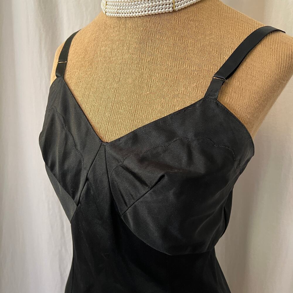Vintage Charmode black nylon full slip dress size 32 lingerie, lounge wear - Picture 2 of 10